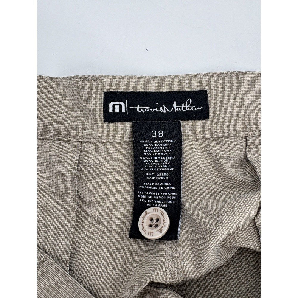 Travis Mathew Men's Beck Performance Stretch Chino Golf Shorts, Sand Beige, 38 - Picture 6 of 6